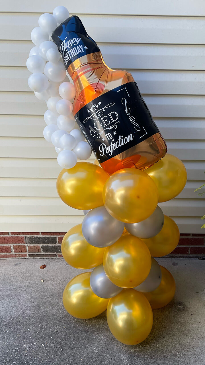 Custom Party Decoration - Adult Alcohol Balloon Bouquet